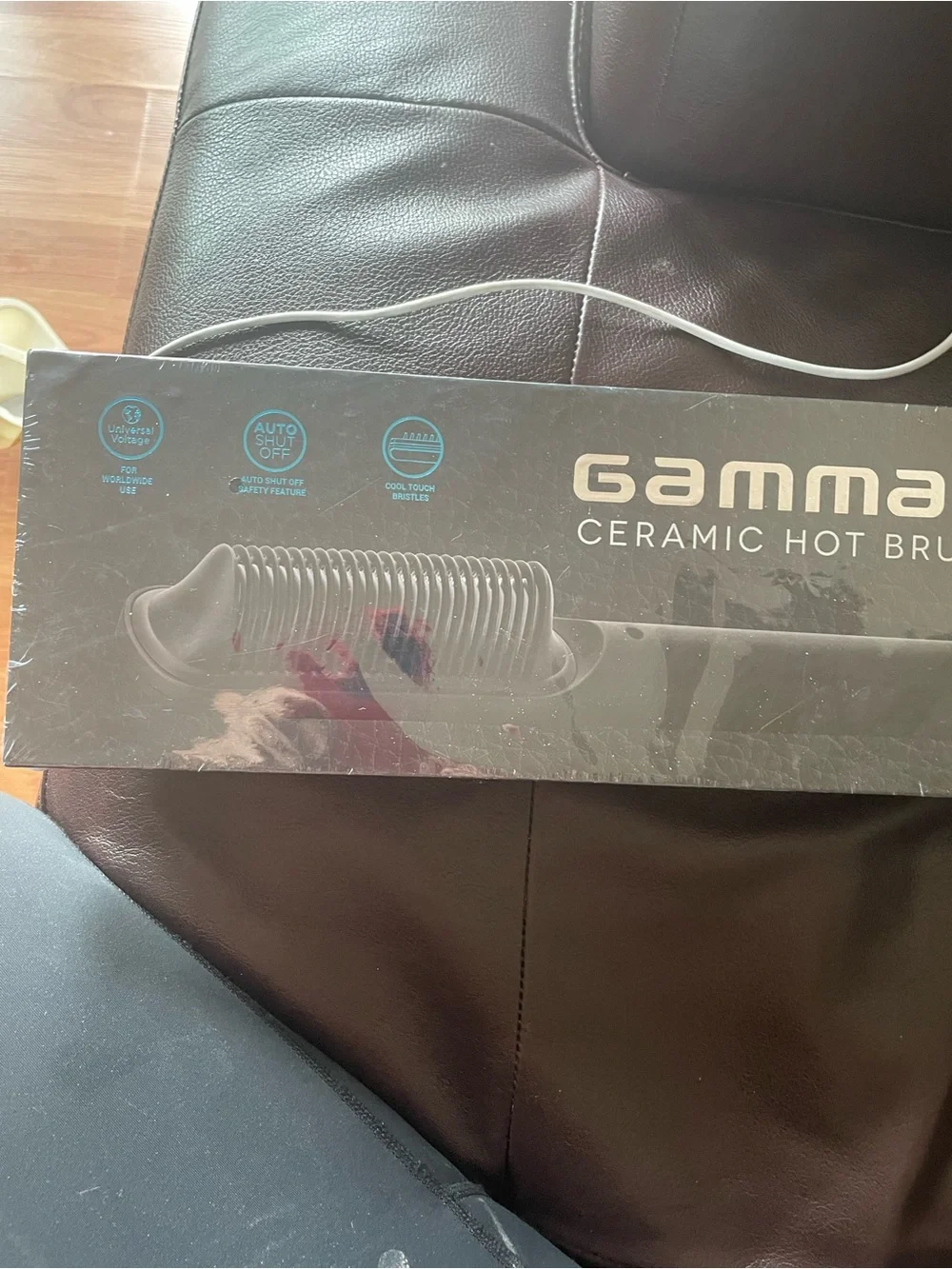 Gamma Black Ceramic Hot Brush - Women Hair Straightener